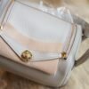 DDMode Hermes Mini Lindy 19CM CK80 Gris Pearl Clemence Gold Hardware