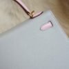 DDMode Hermes T0 Blue Brume / 3Q Rose Sakura Chevre Kelly 25CM Brush Gold