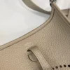 DDMode Hermès Mini Evelyne Togo Turtledove grey Silver Hardware 16cm Full Handmade Phw