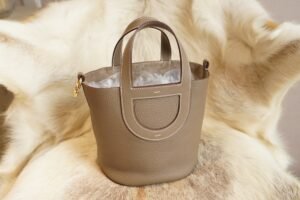 DDMode Wechat Hermes In The Loop Pouch CK18 Etoupe Clemence Gold Hardware
