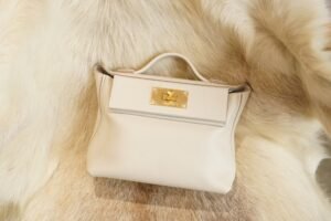 DDMode Hermes 8L Beton Evercolor Leather Mini Kelly 2424 Silver Hardware