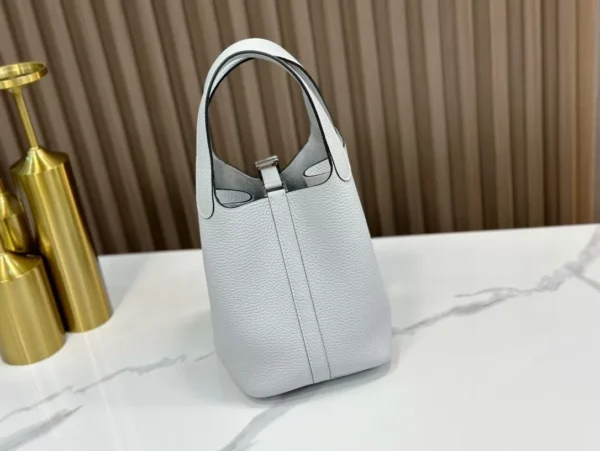 DDMode Factory Picotin Togo Light blue Silver Hardware 18cm Full Handmade