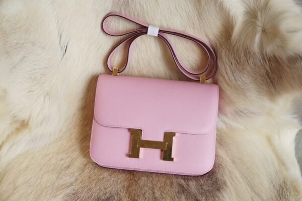DDMode Whatsapp Hermes X9 Mauve Sylvestre Epsom Constance 24CM Gold Hardware