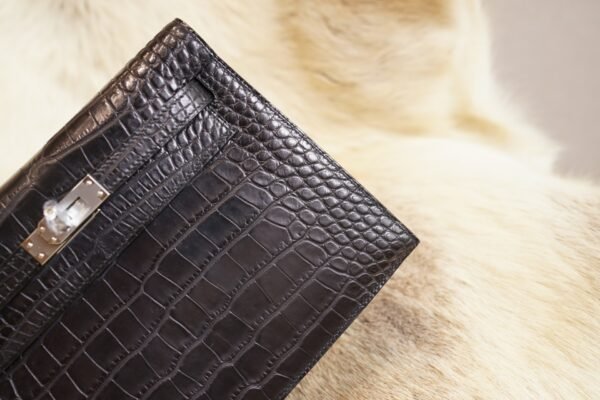 Hermes CK89 Nior Matte Crocodile Kelly Danse 22CM Silver Hardware