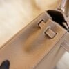 DDMode Factory Hermes CK18 Etoupe Togo Leather Kelly 25CM Silver Hardware