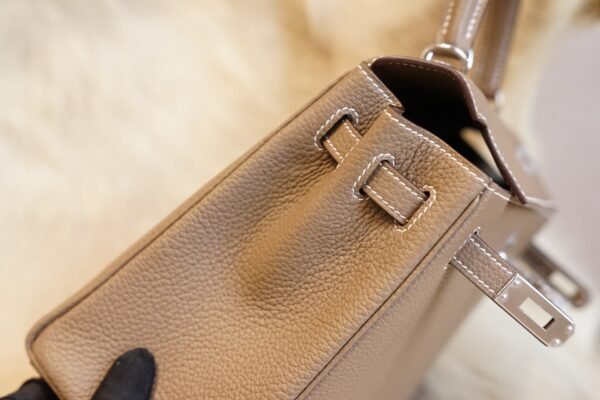 DDMode Factory Hermes CK18 Etoupe Togo Leather Kelly 25CM Silver Hardware