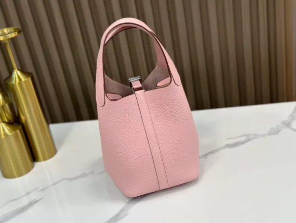 DDMode Factory Picotin Togo New Pink Silver Hardware 18cm Full Handmade