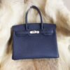 DDMode Hermes 73 Blue Saphir Togo Leather Birkin 30CM Silver Hardware