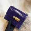 DDMode Factory Shiny Crocodile Verrou Mini 17CM M3 Blue Encre Gold Hardware
