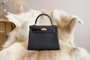 DDMode Hermes Togo / Lizard Handle Kelly Retourne 25CM CK89 Nior Gold Hardware