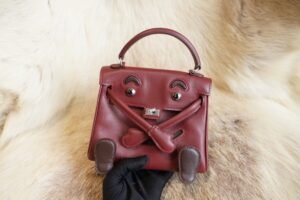 DDMode Hermes CK55 Rouge H Swift Leather Kelly Doll 16CM Silver Hardware
