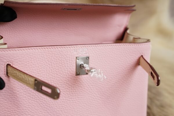 DDMode Whatsapp Hermes 3Q Rose Sakura / 8L Berton Togo Kelly 25CM Silver Hardware