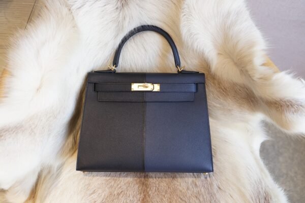 DDMode Whatsapp Hermes 89 Nior / 2Z Blue Nuit Epsom Kelly 28CM Gold Hardware