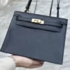 DDMode Hermès Kelly Danse Evercolor Black Gold Hardware 24cm Full Handmade Ghw