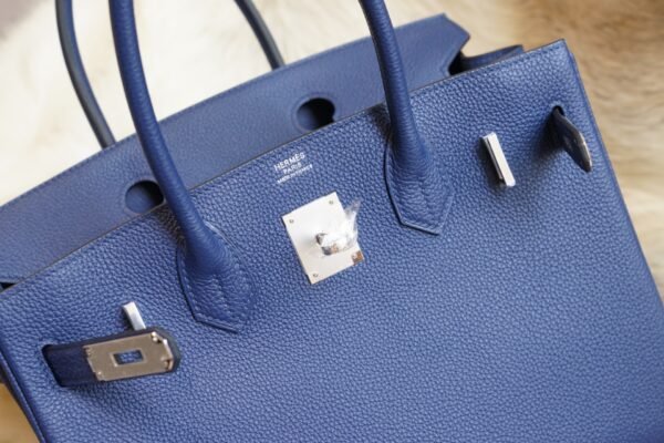 DDMode Hermes 73 Blue Saphir Togo Leather Birkin 30CM Silver Hardware