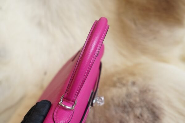 DDMode Wechat Hermes Kelly Sellier 25CM L3 Rose Purple Chevre Leather Silver Hardware
