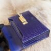 DDMode Factory Shiny Crocodile Verrou Mini 17CM M3 Blue Encre Gold Hardware