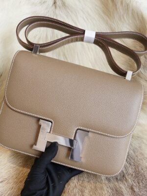 DDMode Hermes CK18 Etoupe Epsom Constance 24CM Silver Hardware