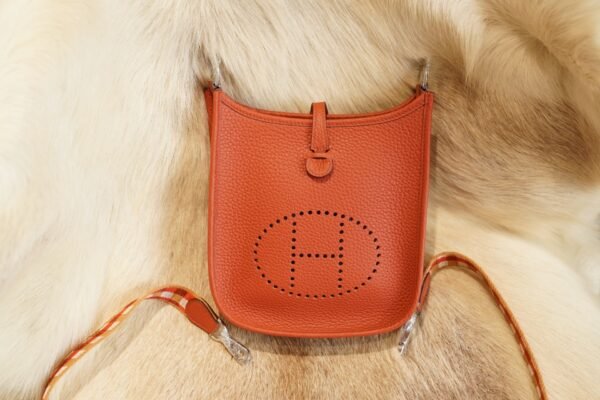 DDMode Factory Hermes Evelyne Mini 17CM 6C Cuivre Clemence Silver Hardware