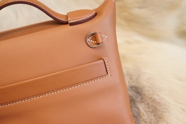 DDMode Hermes CK37 Gold Evercolor Leather Mini Kelly 2424 Silver Hardware
