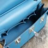 DDMode Factory Hermes Jypsiere 29CM 75 Blue Jean Clemence Silver Hardware