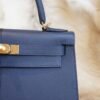 DDMode Whatsapp Hermes 89 Nior / 2Z Blue Nuit Epsom Kelly 28CM Gold Hardware
