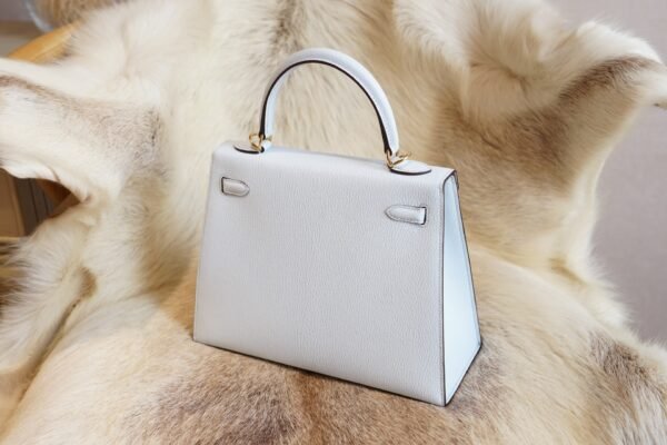 DDMode Wechat Hermes T0 Blue Brume Chevre Leather Kelly 25CM Gold Hardware