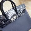 DDMode Wechat Hermes Togo / Shiny Crocodile Touch Birkin 25CM 2Z Blue Nuit