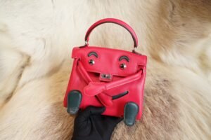 DDMode Hermes I6 Rose Extreme Swift Leather Kelly Doll 16CM Silver Hardware