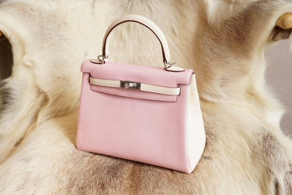DDMode Whatsapp Hermes 3Q Rose Sakura / 8L Berton Togo Kelly 25CM Silver Hardware
