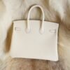 DDMode Whatsapp Hermes Birkin 25CM CK10 Craie Jonathan Leather Silver Hardware