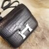 DDMode Wechat Hermes CK89 Nior Matte Crocodile Constance 19CM Silver Hardware