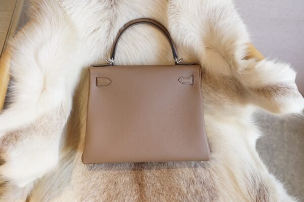 DDMode Factory D0 Beige De Weimer Kelly Retourne 28CM Togo Leather Silver Hardware