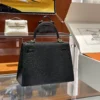 DDMode Factory Kelly Lizard Black Silver Hardware 25cm Full Handmade