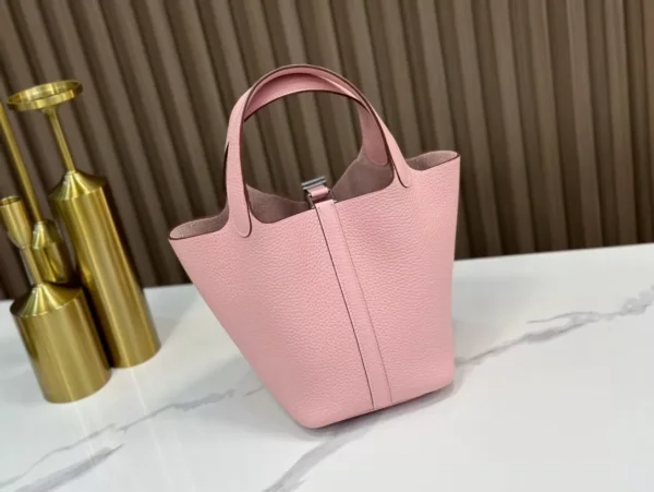 DDMode Factory Picotin Togo New Pink Silver Hardware 18cm Full Handmade