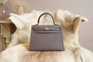 DDMode Hermes 8F Etain Kelly Sellier 25CM Epsom Leather Silver Hardware