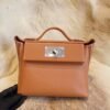 DDMode Hermes CK37 Gold Evercolor Leather Mini Kelly 2424 Silver Hardware
