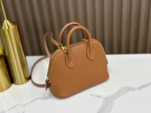 DDMode Hermès Min Bolide Ck37 Golden Brown Gold Hardware 19cm Full Handmade Ghw