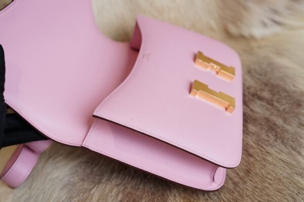 DDMode Whatsapp Hermes X9 Mauve Sylvestre Epsom Constance 24CM Gold Hardware