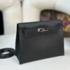 DDMode Hermès Kelly Danse Evercolor Black Silver Hardware 24cm Full Handmade Phw