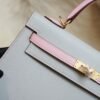 DDMode Hermes T0 Blue Brume / 3Q Rose Sakura Chevre Kelly 25CM Brush Gold