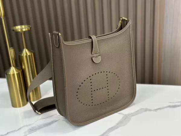 DDMode Hermès Evelyne Etoupe Grey Gold Hardware 29cm Full Handmade Ghw