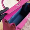 DDMode Wechat Hermes Kelly Sellier 25CM L3 Rose Purple Chevre Leather Silver Hardware