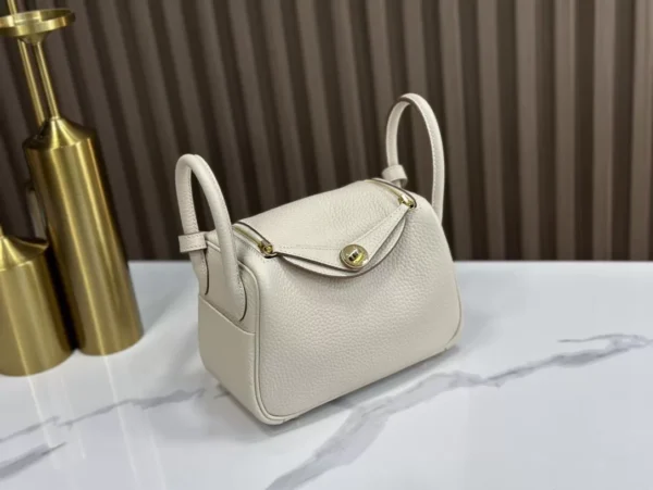 DDMode Factory Mini Lindy Togo Creamy White Gold Hardware 19cm Full Handmade