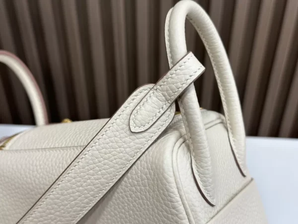 DDMode Factory Mini Lindy Togo Creamy White Gold Hardware 19cm Full Handmade