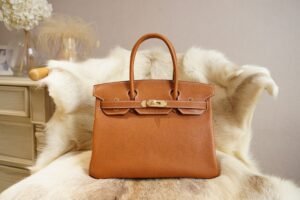 DDMode Whatsapp Hermes 34 Fauve Barenia Leather Birkin 30CM Gold Hardware