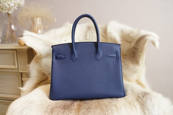 DDMode Hermes 73 Blue Saphir Togo Leather Birkin 30CM Silver Hardware