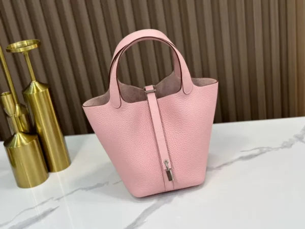 DDMode Factory Picotin Togo New Pink Silver Hardware 18cm Full Handmade
