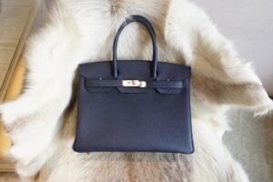 Hermes Birkin 30CM 2Z Blue Nuit Togo Leather Rose Gold DDMode Wechat