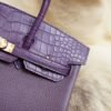 DDMode Hermes Touch Birkin 25CM Togo / Crocodile Leather 9G Amethyst Gold Hardware